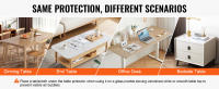 SucceBuy Funda de plástico para mesa, protector de mesa transparente, tapete de escritorio cuadrado de PVC, impermeable y fácil de limpiar para oficina, comedor, mesita de noche - details 1
