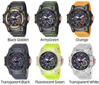 Reloj de pulsera digital LED Smael para hombres con doble tiempo 50m resistente al agua reloj de cuarzo con parada para estudiantes y jóvenes - details 5