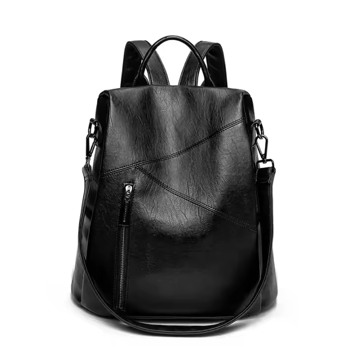 Mochila De piel auténtica para mujer, bolso de hombro de piel de vaca con retales, antirrobo, para viaje, universidad, 2023 - 1