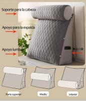 Almohada de lectura triangular para adultos, cojín de látex con cuña grande, decoración de cama, sofá cojines para cama, almohada - details 6