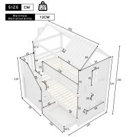 Cama de Almacenamiento para Niños Multifuncional, Escalera de Almacenamiento, Cajones, Espacio de Almacenamiento Extra Grande Sin Colchón, Pino, MDF, Blanco - details 2