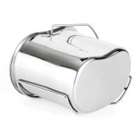 Lixada - Taza de cantimplora de acero inoxidable con tapa con asa plegable, adecuada para acampar al aire libre, senderismo, mochileros, picnics, novedad - details 2