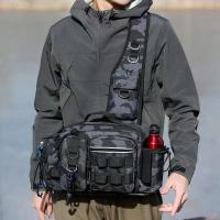 Bolso de cintura versátil para hombres, bolso de pecho, bolso cruzado de hombro para exteriores, bolso para cañas de pescar, bol - details 4