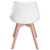 Juego de Mesa de Comedor y Sillas, 1 Mesa Redonda de 80 cm + 4 Sillas Blancas, de Diseño Nórdico - details 7