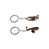 Mini juguetes de tendencia, Mini llavero de instrumentos, llavero de Metal de aleación de Zinc, saxofón, tres tipos, accesorios colgantes para coche - details 5