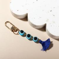 Llavero turco de ojo azul de la suerte, amuleto para mochila, colgante de borla colorida de resina, cuentas duraderas, llavero de ojo de demonio - details 1