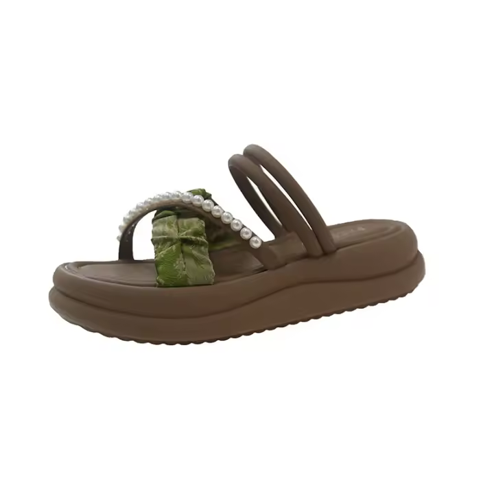 Sandalias de plataforma con suela gruesa para mujer para uso al aire libre en verano 2025, nuevas sandalias de suela blanda bidireccional. - 1