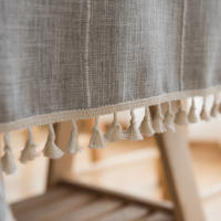 Mantel antimanchas rectangular, Diseño cuadrado de bordes para Decoración de mesa de Comedor - details 6