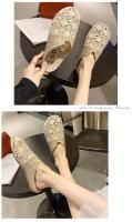 Verano nuevas zapatillas de mujer malla transpirable fondo plano pie arrastre de las mujeres de gran tamaño de comercio exterior zapatillas de mujer - details 3