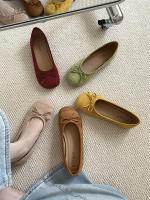 Cabeza redonda boca poco profunda solo zapatos nuevo retro suela suave Doudou zapatos casual fondo plano un pedal ladyshoes - details 21