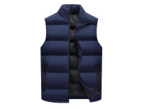 Chaquetas sin mangas holgadas y gruesas con relleno cálido para hombre, parabrisas con cuello levantado para s, - details 7