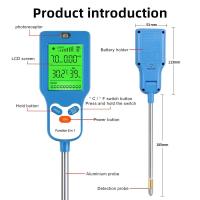 Girando 90 °   Probador 6 en 1, Fertilidad, pH, Temperatura, Humedad, Luz, Medidor de Humedad, LCD, Detector de pH, Planta, Jardín, Suelo - details 8