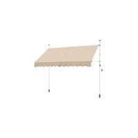 Toldo Retráctil Manual 250 x 200 cm Toldo Para Balcón Ventana Puerta de Techo Plegable Impermeable Anti-UV Marrón - details 12