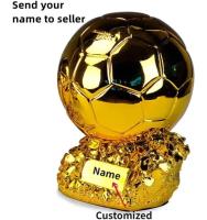 Copa de fútbol de Europa de 25CM, Balón de Oro, decoración de oficina con tecnología galvanizada, regalo de resina - details 0