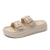 Pantuflas De Plataforma Gruesa Para Mujer Verano Playa Cómodas Antideslizantes Suela Suave Baño Hogar Zapatillas De Verano - details 16