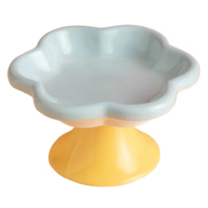 Cuenco de cerámica antivuelco para gatos, antideslizante, antivómitos, alimentador para beber y comer, bonito contenedor de agua y comida para perros estable - 1