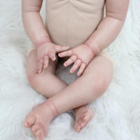 BZDOLL-Muñeca realista de silicona suave para bebé, juguete de recién nacido de 60cm y 24 pulgadas con pintura 3D de piel y vena Vascular, bonito vestido - details 9