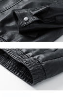 Abrigo a prueba de viento con solapa Retro a la moda para hombre, nueva chaqueta de cuero sólido holgada sencilla, Tops informales cómodos y versátiles para otoño e invierno - details 9