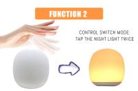 Luz LED nocturna de silicona para niños, luz de juguete para dormir, luces de noche junto a la cama, 7 colores, bonita lámpara LED luminosa con forma de huevo, linterna de mesa - details 15