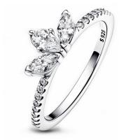 Anillo de Plata Esterlina S925 con Diamante de Pentagrama de Copo de Nieve Navideño - details 0