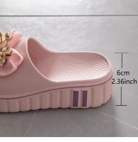 Sandalias deslizantes elegantes con adornos florales para mujer - Colección Verano 2025, zapatos de playa antideslizantes, resistentes a los olores y duraderos con suela gruesa acolchada para comodidad en interiores y exteriores, zapatillas de interior | - details 2