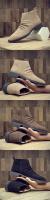 37-44 Botas Chelsea grandes con cremallera plegable de cuero genuino para hombres y mujeres 19128 - details 8