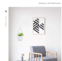 Colgante creativo en la pared, ETA jugoso, cesta de flores, jarrón de cerámica blanca, ETA para decoración de jardín - details 5