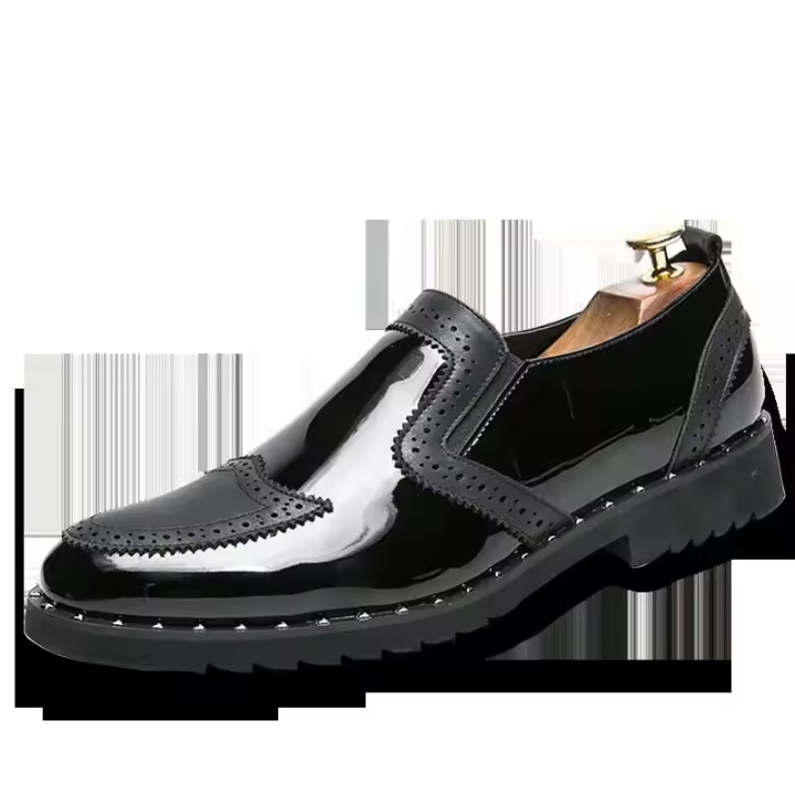 MEIJIANA nuevos zapatos de boda de talla grande antideslizantes y de cuero para mujer, zapatos de boda informales de lujo a la moda para hombre - 1