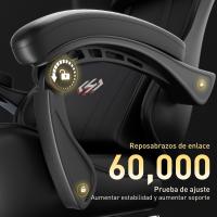 Gamer con Reposapiés y Soporte Lumbar, Silla Ordenador con Spring Cushion, Sillon Gamer - details 3