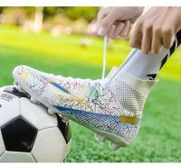 Zapatos de fútbol juveniles de caña alta con clavos largos antideslizantes para deportes de entrenamiento en oferta - details 3