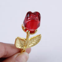Regalo creativo europeo, varilla de Metal, rosa de cristal, decoración artesanal, regalo de flor simulada para el Día de San Valentín - details 18