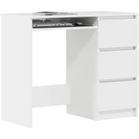 Escritorio de Madera contrachapada Blanco Brillo 90x45x76 cm - details 3