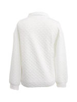 Sudadera con cremallera y cuello en V para mujer, ropa de punto, textura, tela, cremallera, manga larga - details 2