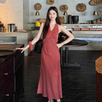 Vestido clásico elegante con cuello de lunares, novedad de verano 2025, ropa de mujer - details 5