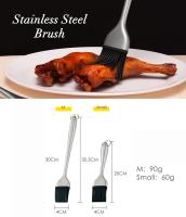 Cepillo de Bastido de Silicona para Parrilla BBQ Mango de Acero Inoxidable - details 0