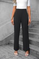 Pantalones elegantes de cintura alta para mujer, comodidad y estilo en primavera y otoño. - details 3