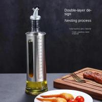 Botella De Aceite De Oliva Con Escala Y Encendido Automático Dispensador De Molienda Para Cocina Barbacoa Suministros De Estercolización De Vidrio Y Acero Inoxidable - details 6