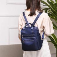 Mochila Oxford impermeable de gran capacidad para mujer, Bolsa Escolar de viaje para adolescentes, paquete negro Simple, nueva moda - details 9