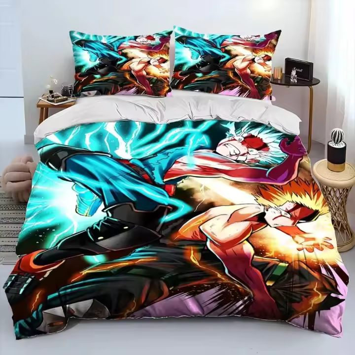 Juego de Ropa de Cama de Anime My Hero Academia Izuku Deku Tamaño de Cama Twin para Niños y Adultos - 1