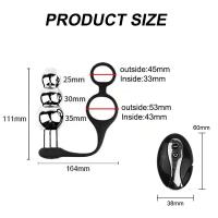 Leten Vibrador de 10 Velocidades Enchufable con Anillo Masajeador Prostatal de Control Remoto Inalámbrico Juguete Sensual para Hombres - details 7