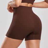 CHRLEISURE-pantalones cortos de Yoga acanalados sin costuras para mujer, mallas de motociclista de cintura alta, mallas deportivas ajustadas de entrenamiento elástico, ropa deportiva - details 6
