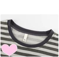 Pijamas con estampado a rayas para hombre, ropa de dormir de algodón peinado con cuello redondo, talla grande, a la moda, Y2k, otoño e invierno, 2024 - details 15
