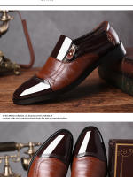 Zapatos de vestir de negocios clásicos para hombres, zapatos de boda formales elegantes de moda, zapatos Oxford sin cordones para oficina - details 4