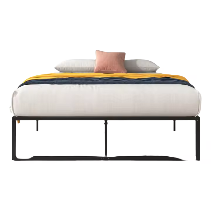 Lorelai Plataforma de Metal para Cama 180 x 200cm, Marco de Cama de Altura 36cm con Almacenamiento Debajo de la Cama, Negro - 1