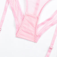 Conjunto de Sujetador Transparente con Borlas de Cuatro Piezas Lencería Sexy para Mujeres - details 23
