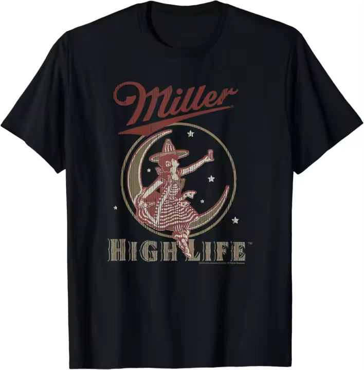 LINDA camiseta con logo de luna vintage de Miller High Life - 1