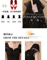 Vestido de Banquete Nocturno de Lujo Ligero Estilo Francés de Alta Gama Moda Femenina 2025 - details 5