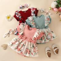 Vestido de verano para niña con diadema con lazo, mono a rayas, vestido de algodón para recién nacido, ropa Floral, ropa para gatear - details 2