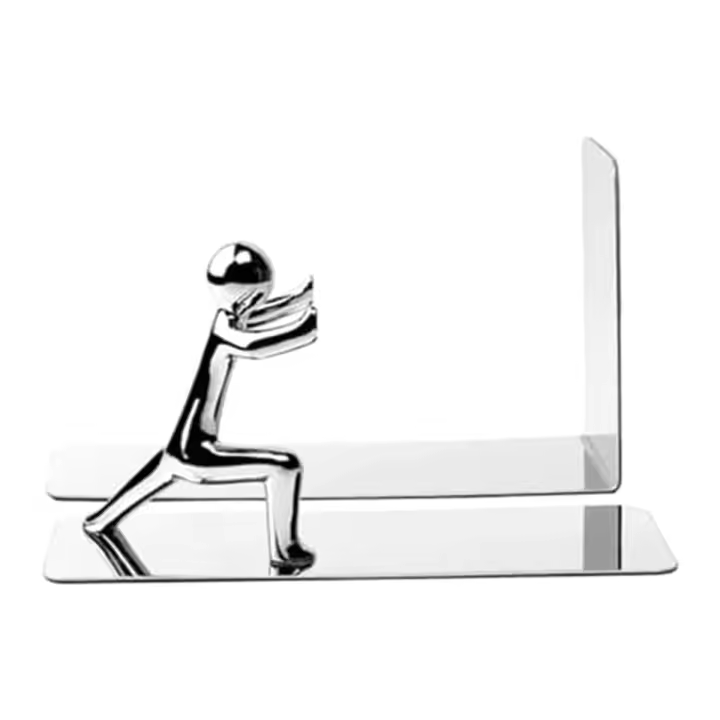 Creative Bookshelf soporte de libros, extremos de libros para sujetar libros, de hierro fundido sujetalibros, soportes de libros resistentes, sujetalibros decorativos - 1