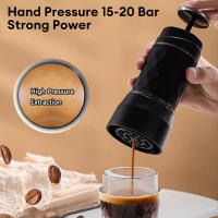 Cafetera portátil 3 en 1, máquina de café expreso de cápsulas manual sin calefacción, no eléctrica, adecuada para cápsulas Nespresso, cápsulas Dolce Gusto y moler café, adecuada para coche, viajes, oficina, camping y senderismo, el mejor regalo - details 9
